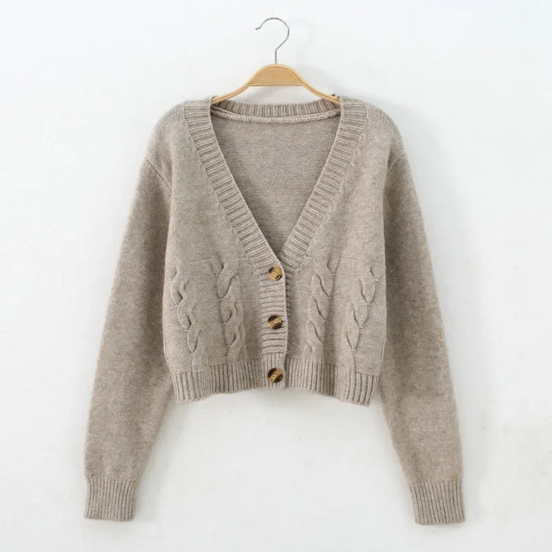 Chic Knitted V-Neck Cardigan