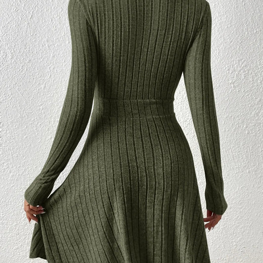 V-neck Swing Knit Dress