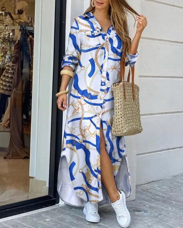 Autumn Denim Shirt Dress