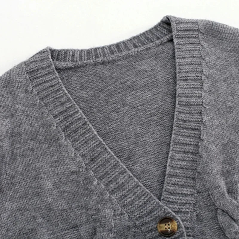 Chic Knitted V-Neck Cardigan