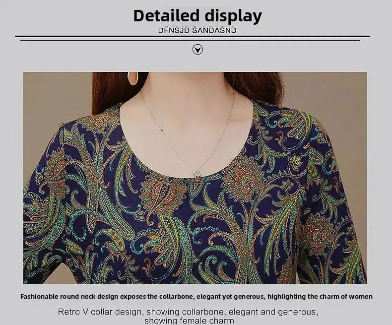 Vintage Abstract Maxi Dress