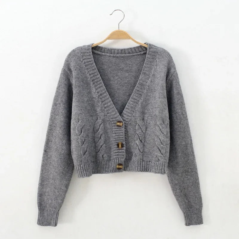 Chic Knitted V-Neck Cardigan