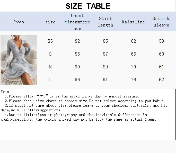 V-neck Swing Knit Dress