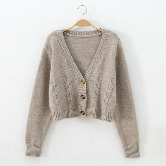 Chic Knitted V-Neck Cardigan