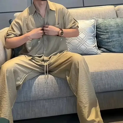 Men's Korean Style Trousers Set
