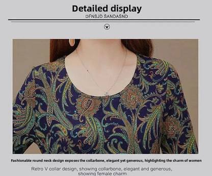 Vintage Abstract Maxi Dress