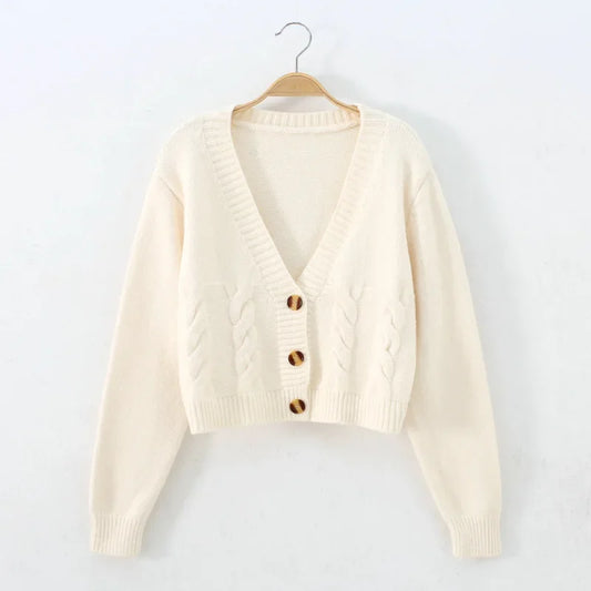 Chic Knitted V-Neck Cardigan