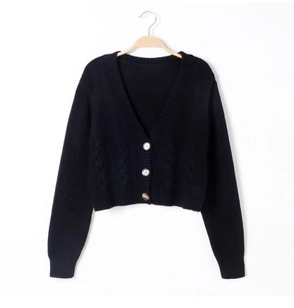 Chic Knitted V-Neck Cardigan