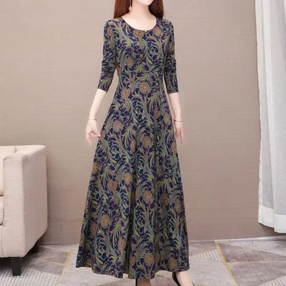 Vintage Abstract Maxi Dress