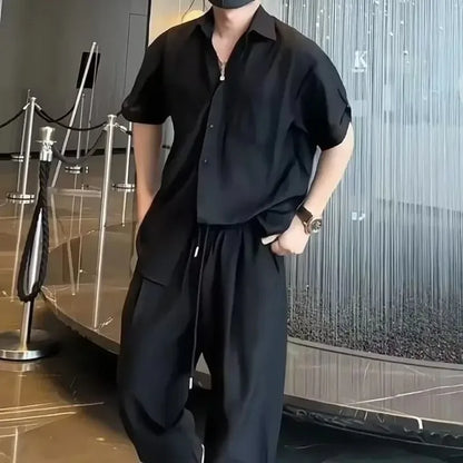 Men's Korean Style Trousers Set