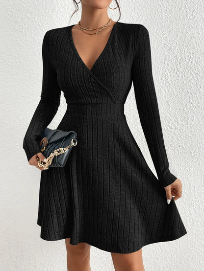 V-neck Swing Knit Dress