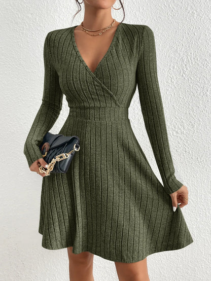 V-neck Swing Knit Dress