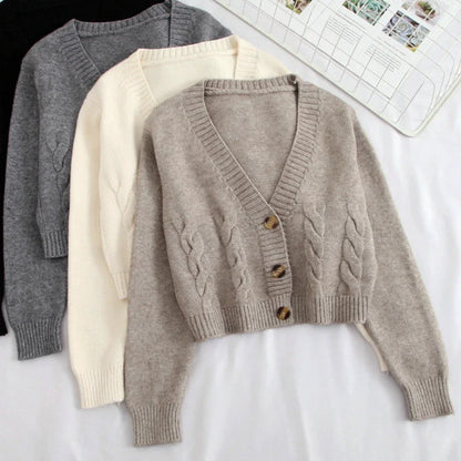Chic Knitted V-Neck Cardigan