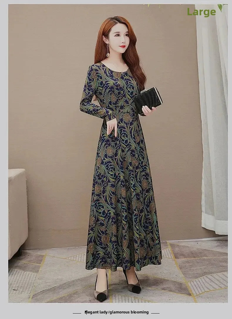 Vintage Abstract Maxi Dress