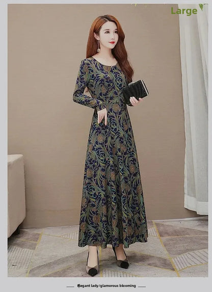 Vintage Abstract Maxi Dress