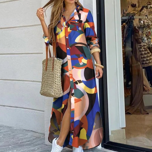Autumn Denim Shirt Dress