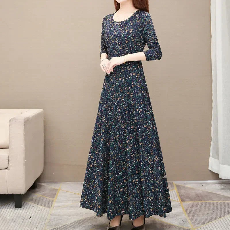 Vintage Abstract Maxi Dress